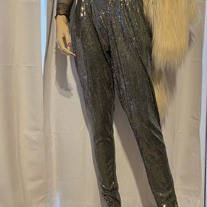 Michael Kors Grey Sequin Leggings, L